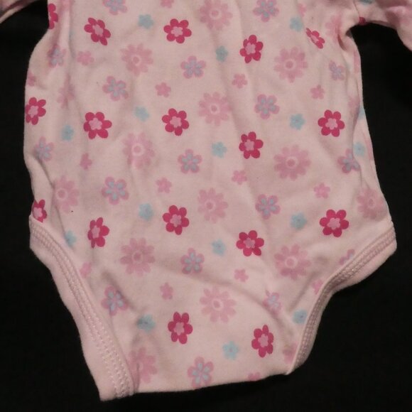 LOVE N CUDDLES | 10 lbs - 1 month | Pink Floral Onesie - Diaper Shirt - Picture 7 of 8